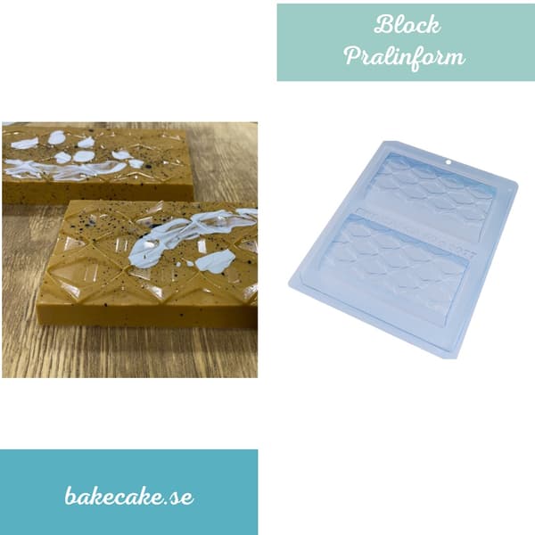 Pralinform Dubai Kunafa - Sjokoladeform - BWB 9977 - 3-delt form Transparent transparent