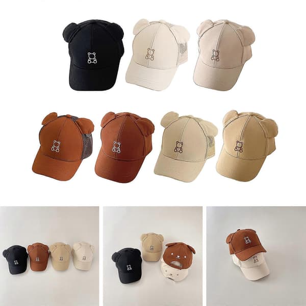 Opgraderet baseballkasket til børn, solhat med mesh, karamel til drenge og piger mesh cap caramel