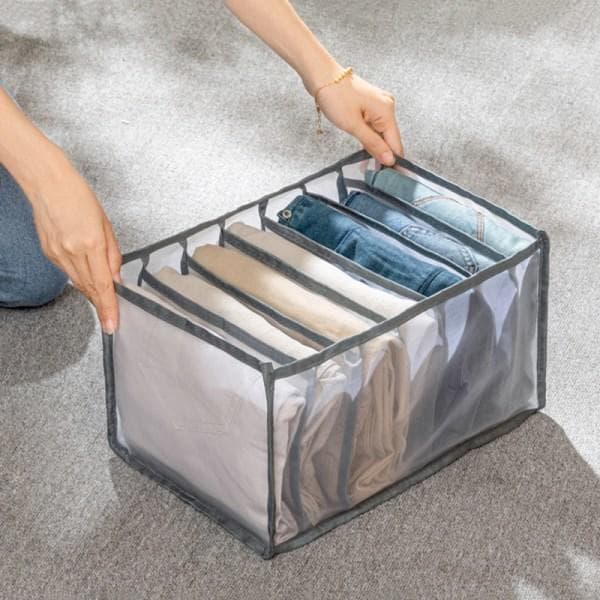 Klesboks, sammenleggbar oppbevaringsboks for garderobe med rom