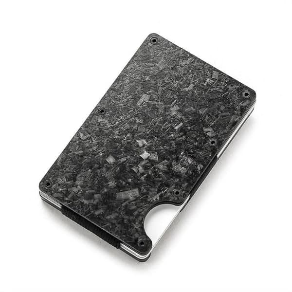 Kortholder i aluminium med RFID-blokering, sort