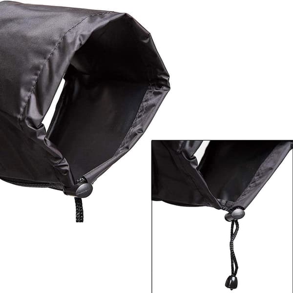 Waterproof Camera Rain Cover, Soft, with Drawstring and Sleeves, Nylon, Black, for Photography