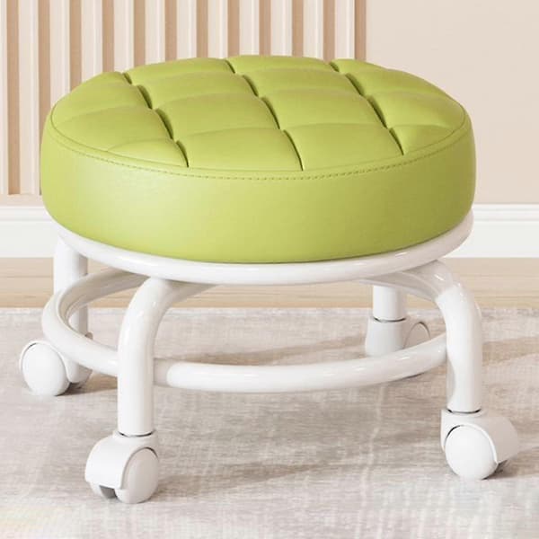 360° Rotating Rolling Stool Household Stool Movable Stool Low Noise Pulley Wheel Low Stool Universal Swivel Casters For Kitchen Home Green Green Green