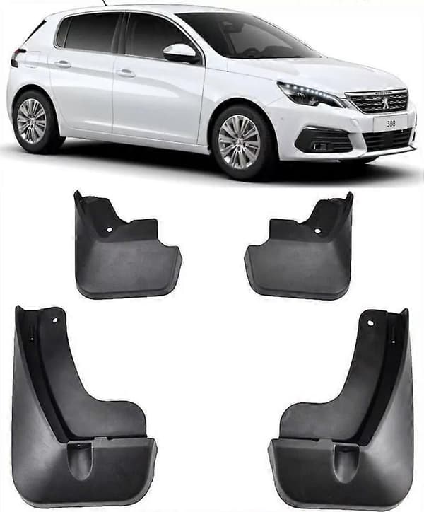 4x Stänkskydd för Peugeot 308 Mk2 T9 2014-2021 5-dörrars Hatchback