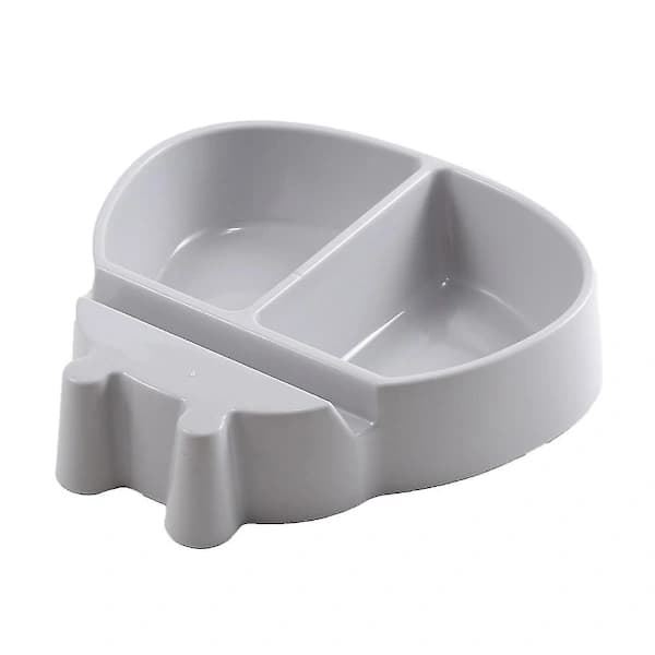 Snack Tray with Phone Holder, 2-Compartment PP Serving Dish for Candy, Fruit, Nuts, Home Party, Grey