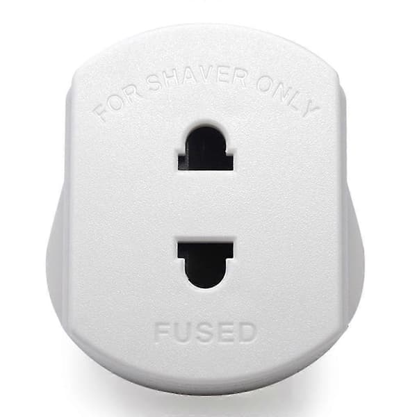 Britisk stikkontaktadapter til elektrisk tandbørste, 2-benet til 3-benet adapterstik