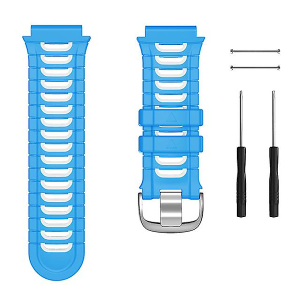 Klockarmband för Forerunner 920xt Silikonarmband Andningsbart Färgglatt Ersättningsarmband Mjukt Sportarmband + Verktyg himmelsblått vit sky blue white For Forerunner 920XT