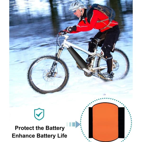Elsykkel Batteribeskyttelse Neopren 5mm 28-36cm Oransje Orange