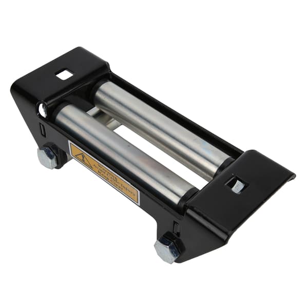 Car Side By Side Winch Roller Fairlead 152mm/6in Iron Zinc Plated Maintenance Replacement Universal