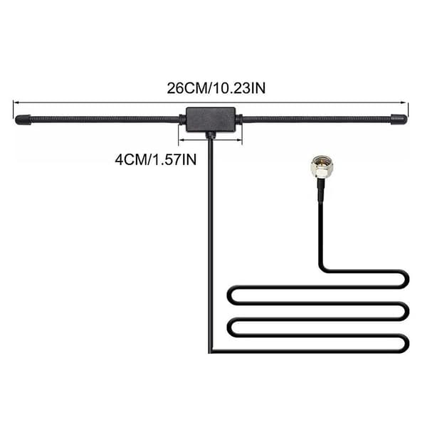 DAB FM-radioantenne FM Dipolantenne Lydkontakt for Stereomottaker