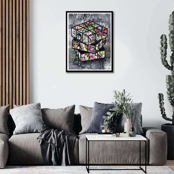 Graffiti Rubikin kuutio DIY-timanttimaalaussarja 5D-timanttimaalaus