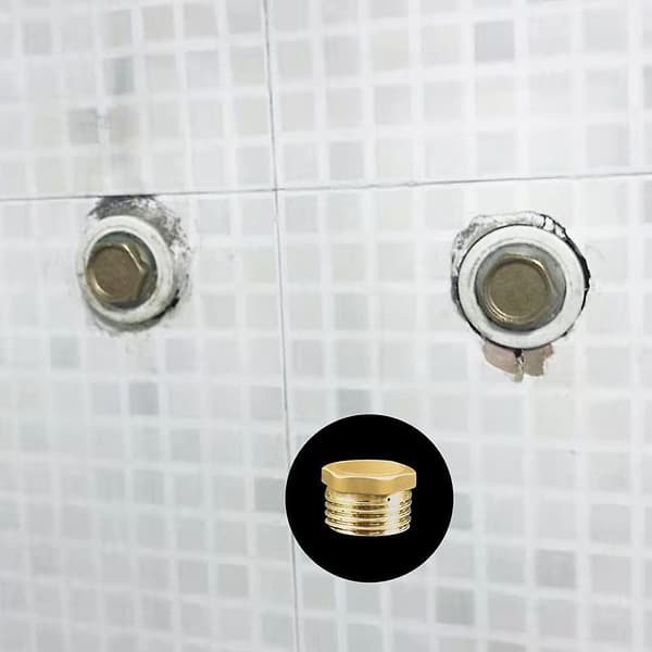 4 stk messingplugger 1/2 \" utvendig gjenget messing sekskantrørplugg tilkobling utløpskranrørplugg - Sekskantplugg