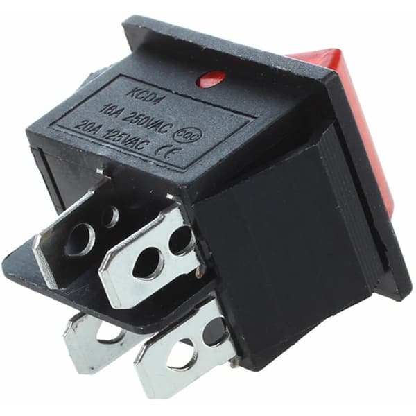 SODIAL(R) 2 st KCD4 DPST PÅ-AV 4 stift båtvippströmbrytare 15A/20A AC 250V/125V