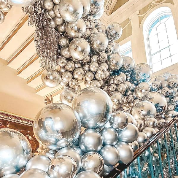 Silver Balloons 70 10 inch Metallic Balloons Silver Metallic