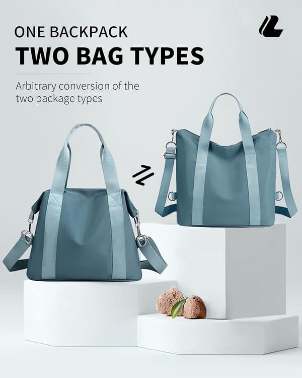 Dameveske, 13,4 tommer A4 vanntett 2-i-1 totebag
