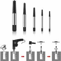 5-pack Skruvutdragare 3-18mm för Skadade Skruvar, Kromvanadinstål
