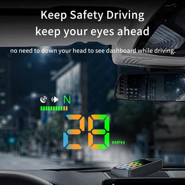 Head-up-display for biler, bil-HUD H4, GPS-hastighetsmåler