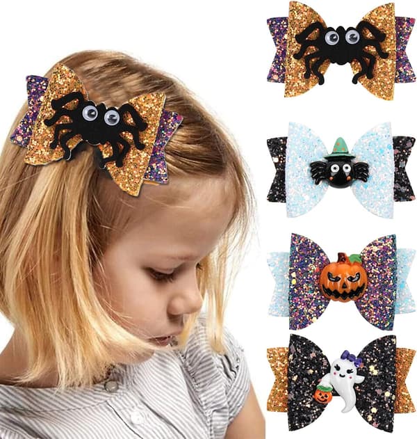 Halloween hårspænder piger, halloween tilbehør flagermus græskar kranie