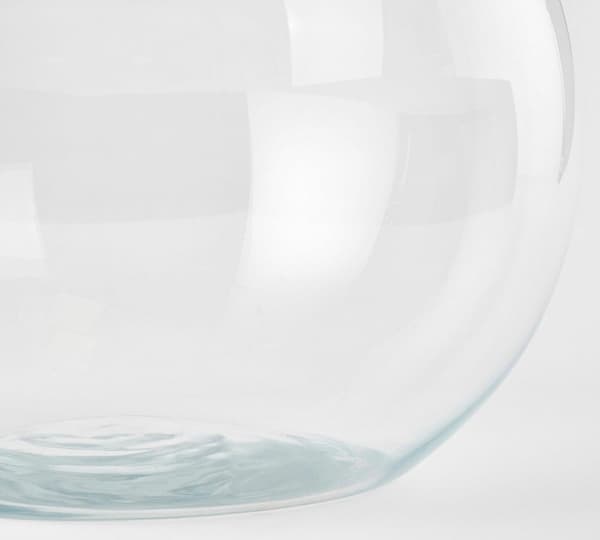 Round Glass Fish Bowl Vase 40 cm Clear
