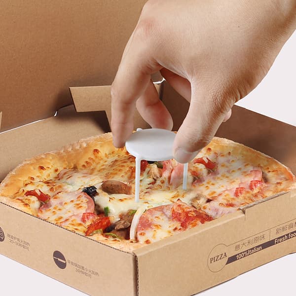 100 stk. Pizza Saver Stand Hvid Plast Stativ Stabelbar Fastgørelsesstativ 100PCS