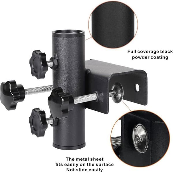 Parasolholder til altan Parasolbeslag til altangelænder Diameter 23-38 mm