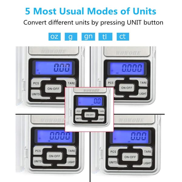 Mini Digitalvægt 0.1 - 500 Gram