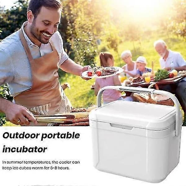 5L Camping Cooler Insulated Portable Polyurethane Lunch Box With Handle for Outdoor Camping White white white
