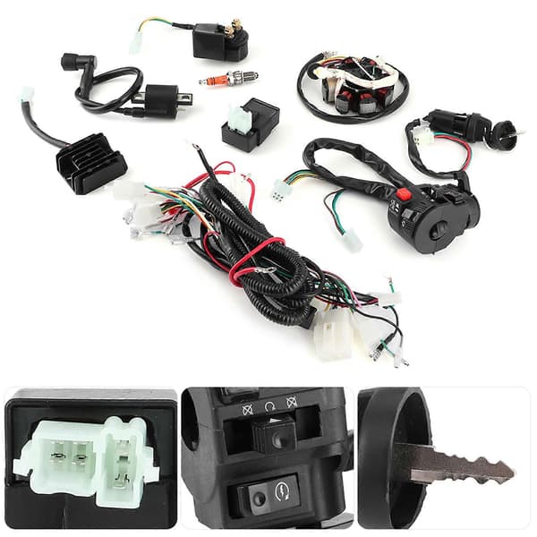 Elektrisk kabelhärva, kabelstam, CDI och statorkit för ATV QUAD 150CC 200CC 250CC 300CC