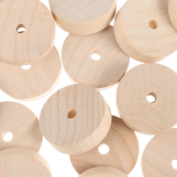 20 st DIY Byggmodell Trä Små Hjul Khaki 3,5x3,5x1 cm