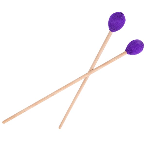 Marimba Mallets Beech Handle Xylophone Accessories Blended Yarn Purple 1 Pair