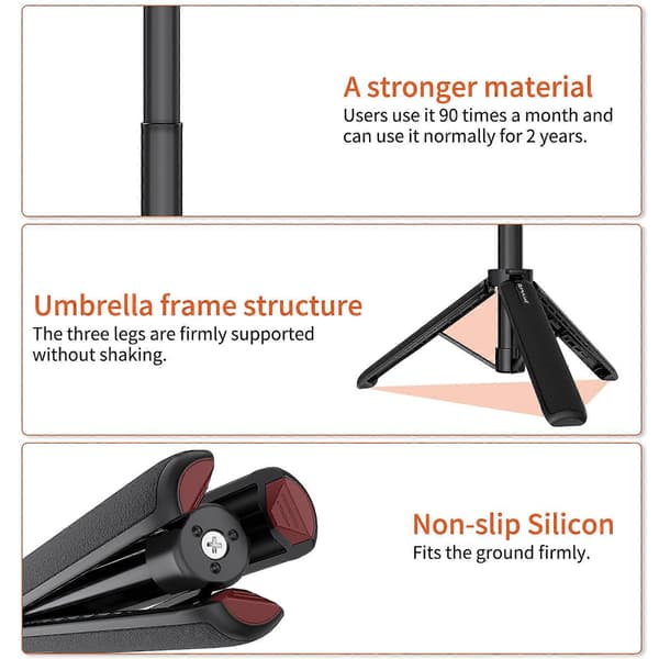 PULUZ Action Camera Extension Stand Selfie Stick Tripod for GoPro