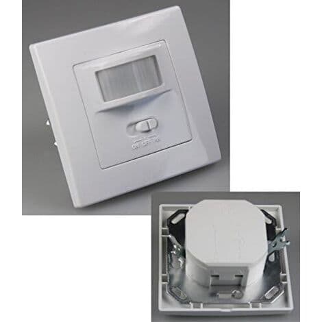 Innfelt 160° bevegelsessensor veggbryter for LED- og halogenlamper