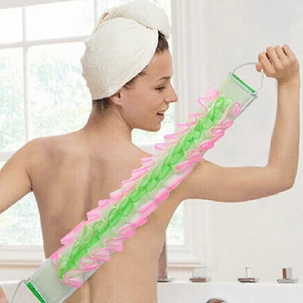 Blomstret Rygskrubbehåndklæde Badeværelse Brusebad Blød Loofah Kropsskrubbebørste