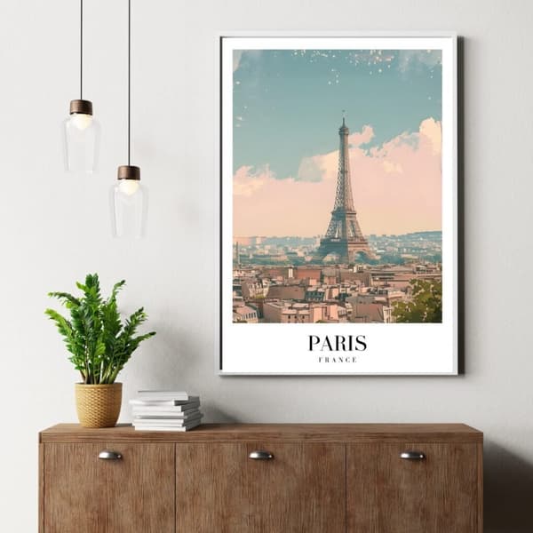 Eiffel Tower Poster 50x70 cm – Paris Poster without Frame
