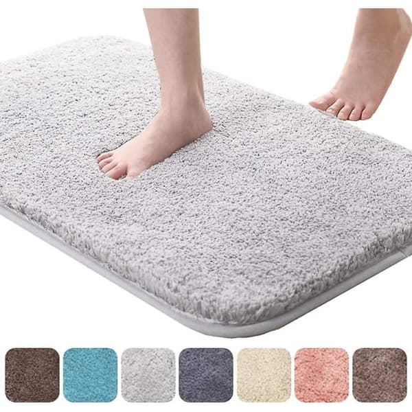 Skridsikker bademåtte med vandabsorberende bløde mikrofibre til badeværelsesbruser (40 x 60 cm)