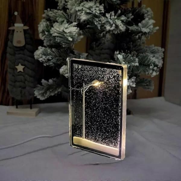 Snølampe, Snølandskab Natlampe, Nye Julebelysning Håndlavede DIY Materialer