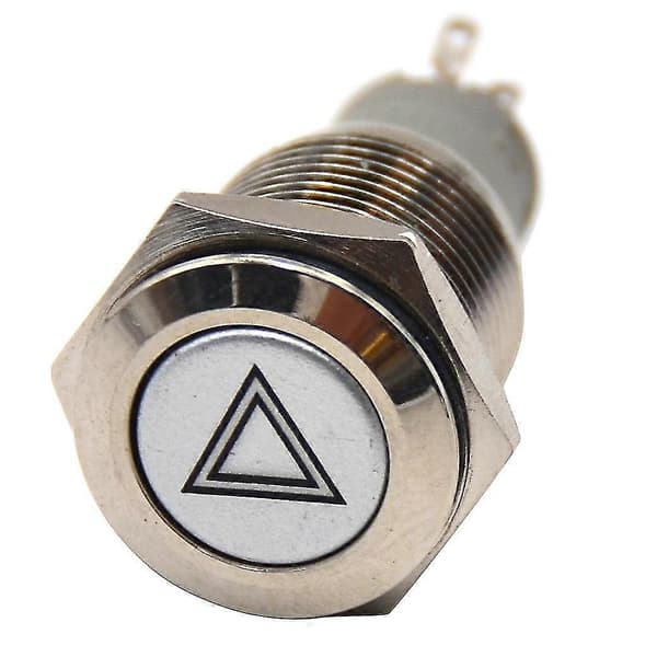 New 16mm Car Emergency Warning Flasher Switch Push Button [DB]
