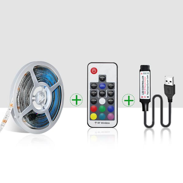 5M RGB LED-slinga med trådlös fjärrkontroll