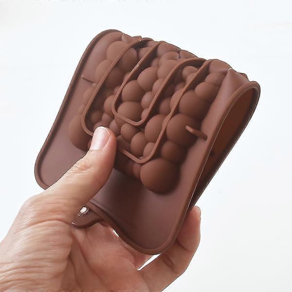 【LD】4-pack bubblor bryter isär silikonchokladkakeformar, hemlagade protein- och energibarsformar