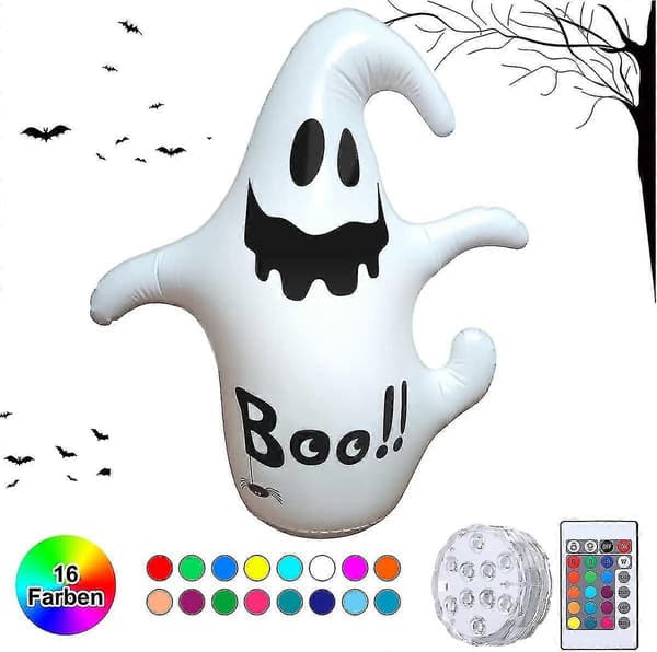 Halloween Dekoration Uppblåsbart Spöke 1,2 m med fjärrkontroll