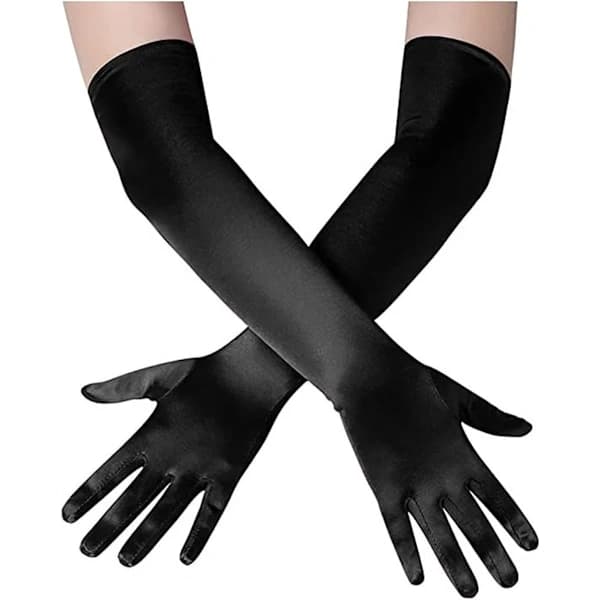 Damehandsker - Perfekte til bryllupper, teselskaber, cosplay og outfitkoordinering - Sort