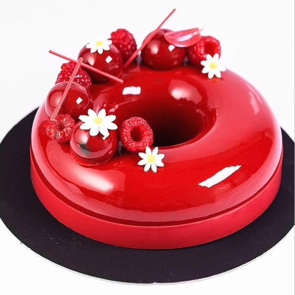 Rund Silikone Donutform - Chokolademousseform - DIY Dekorativ Bageform - Bageværktøj Kage_OF