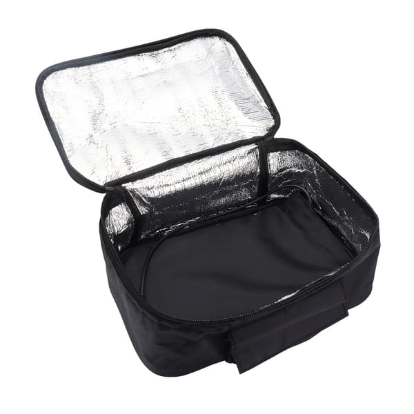 Bærbar 12V bilmikrobølgeovn 90W 28x20x12cm Sort
