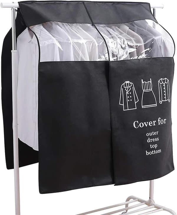 Suojaava vaatesuoja 90 × 110 cm Musta pölysuoja