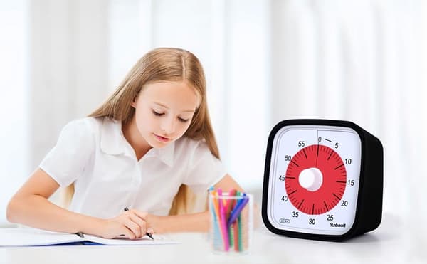 Visuell Timer 60min - klasseromsskole for barn Svart black