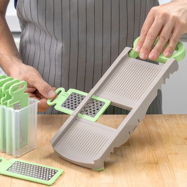 6-i-1 grønnsakskutter / spiralizer og mandolin / rivjern med s