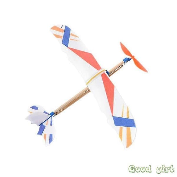 DIY Handkastande Flygande Glidflygplan Elastiskt Gummibanddrivet Flygplan Banddrivet Modellskumglidflygplan