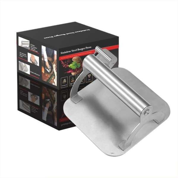 Smashburger Hamburgerpresse Smashjern Rustfrit stål Silver silver