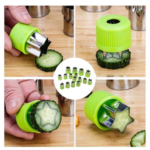 16 Pieces Vegetable Cutter with Comfortable Grip for Kids, Baking, and Kitchen Accessories, Interesting Cooking