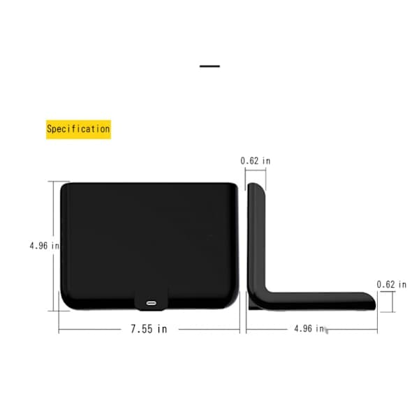 Creative Digital Alarm Clock, Wireless Charging, Multifunctional 3-in-1 Mobile Phone Wireless Charging Alarm Clock, Black