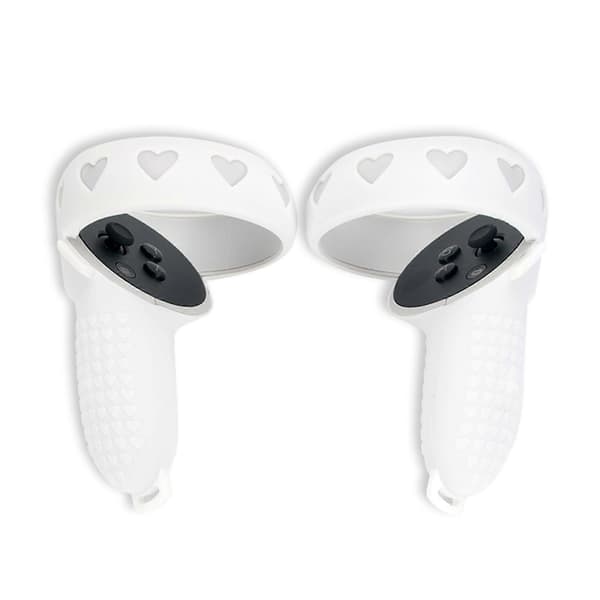 Silikonöverdragssats för Oculus Quest 2 Skyddande överdrag Används för Meta Quest 2 Vit White